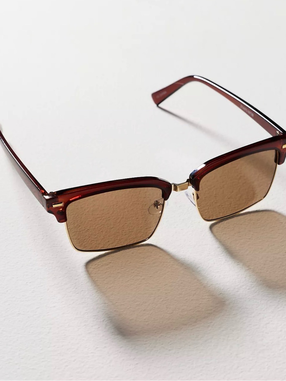 Anthropologie Elite Eyewear Browline Square Sunglasses NWT Cool Chic Summer